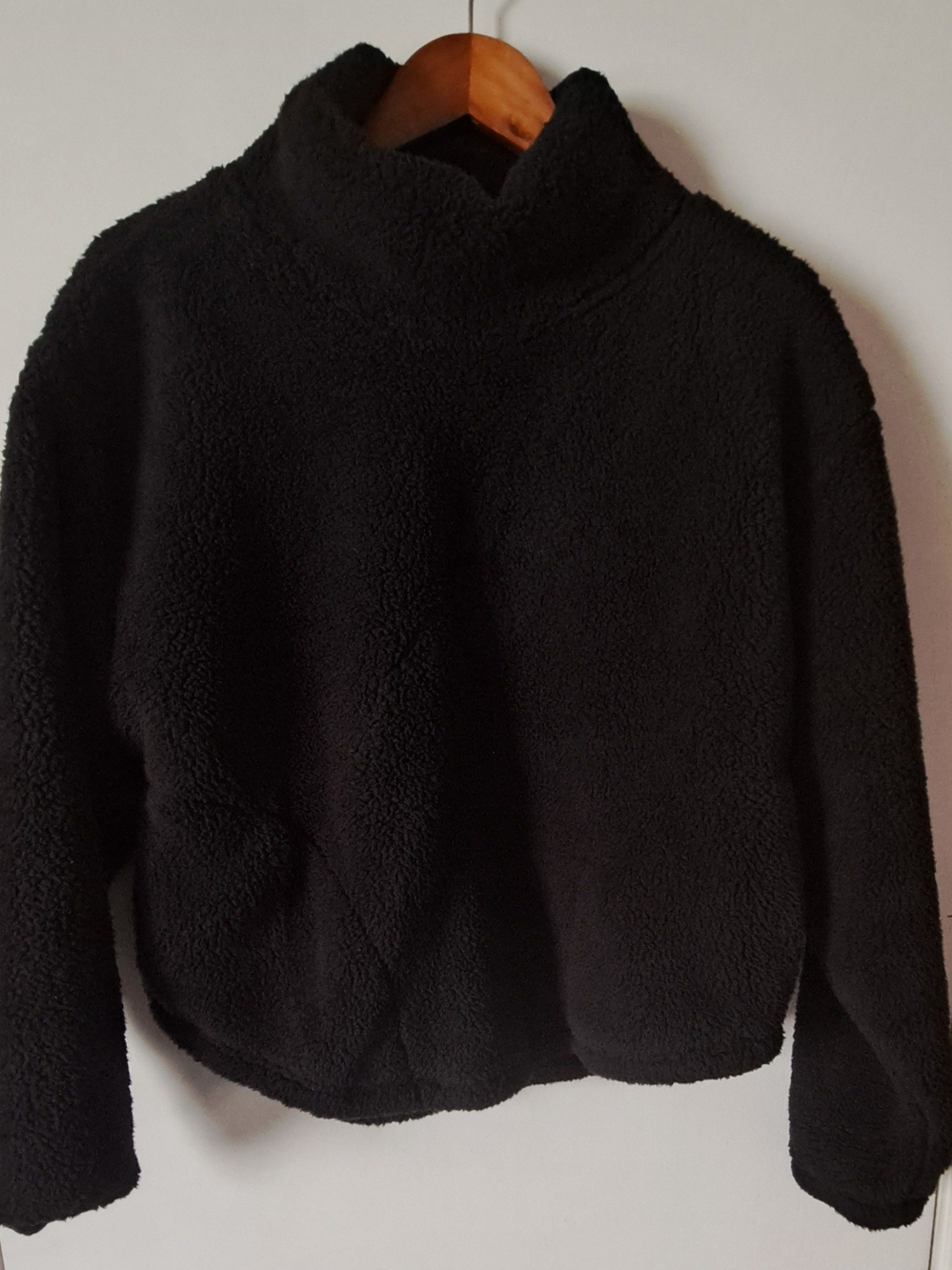 all in motion Black Plush Sherpa Funnel Neck Coat